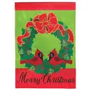 Merry Christmas Wreath Garden Flag