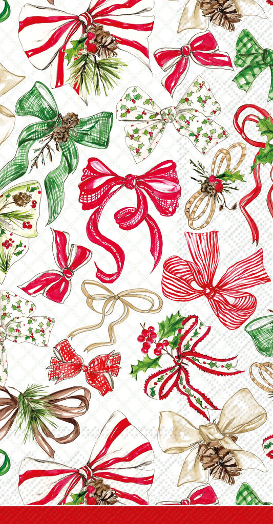Christmas bows guest napkins