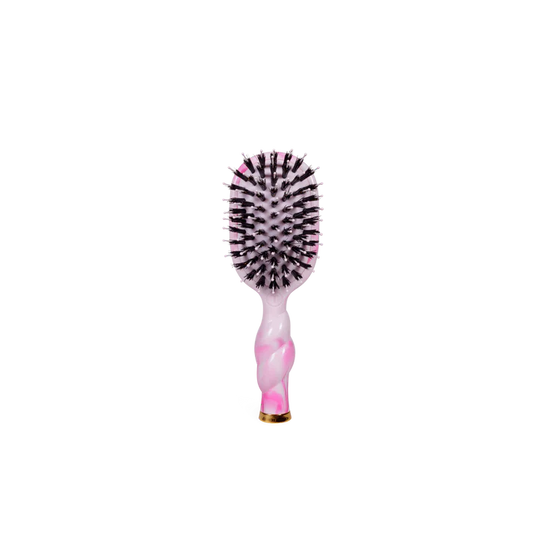 Mini Boar Bristle Hair Brush - Pinch Me Pink