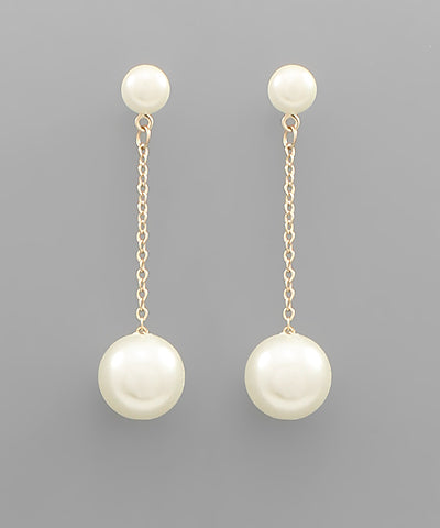 2" Pearl Drop Earring