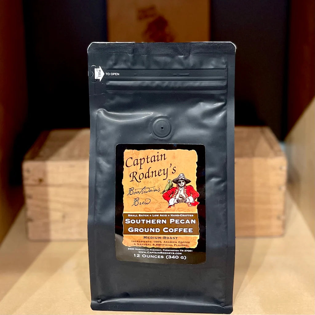 Captain Rodney's Southern Pecan Ground Coffee 2.5oz.
