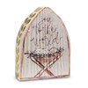 8 Jesus in Manger Textured Wood Block