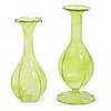 7" Green Fluted Bud Vase