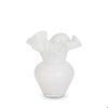 8 White Ruffle Vase