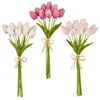 15 Real Touch Tulip Bundle - Pink Assprted
