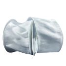 2.5" X 10 Yd Wired Ribbon-Aux Dupioni - WHITE