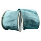 2.5" X 10 Yd Wired Ribbon-Aux Dupioni - DUSTY BLUE