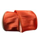 2.5" X 10 Yd Wired Ribbon-Faux Dupioni-Orange
