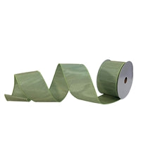 SAGE FAUX DUPIONI RIBBON 2.5" X 10YD