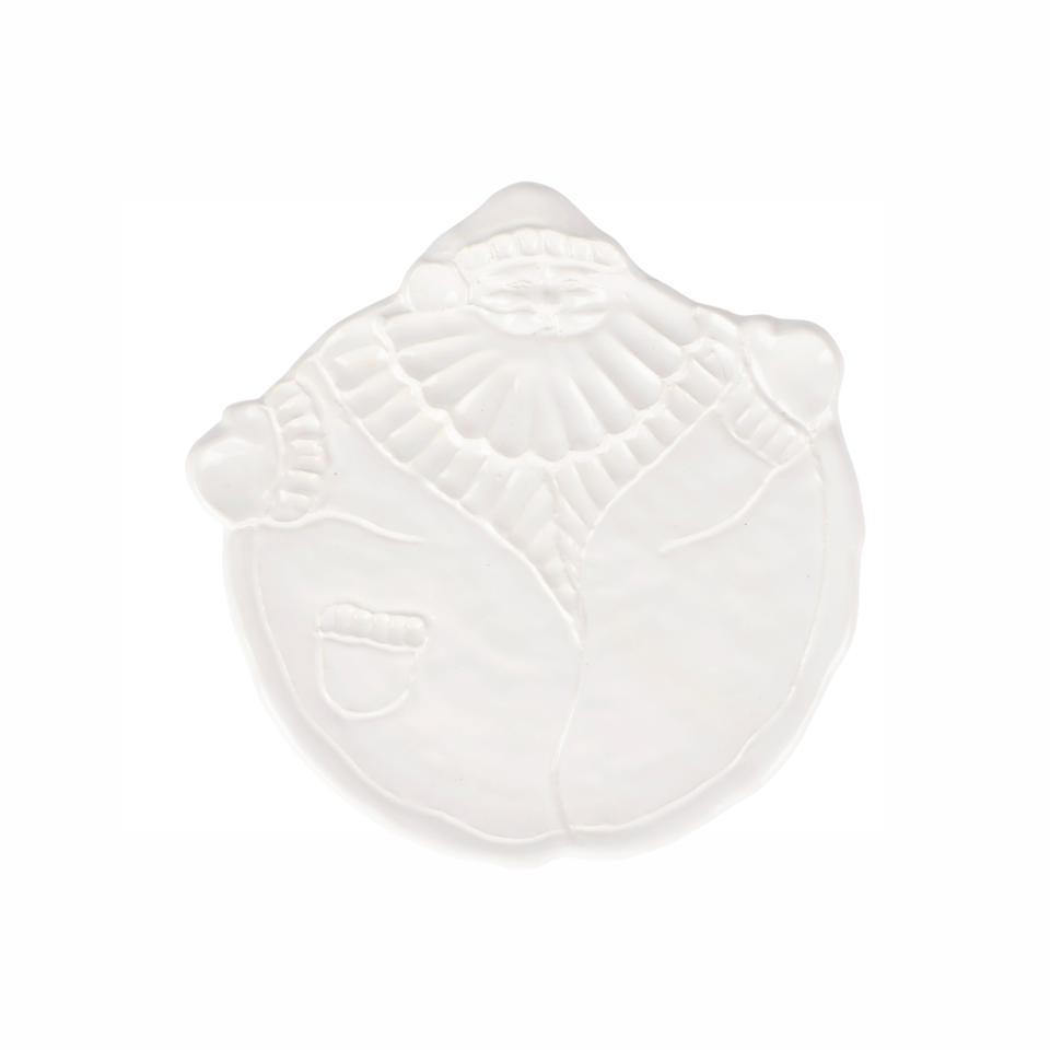 PIETRA NATALE Figural Santa Salad Plate