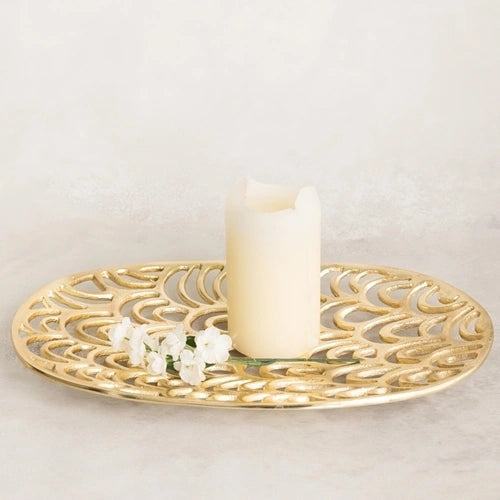 Scalloped Gold Tray