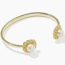 Gabriella Pearl Gold Cuff Bracelet
