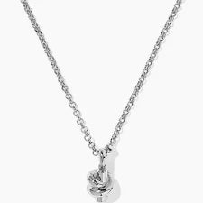 Parker Knot Pendant Necklace Rhodium