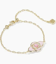 Abbie Medallion DLCT Chain Bracelet Gold Pink Mix