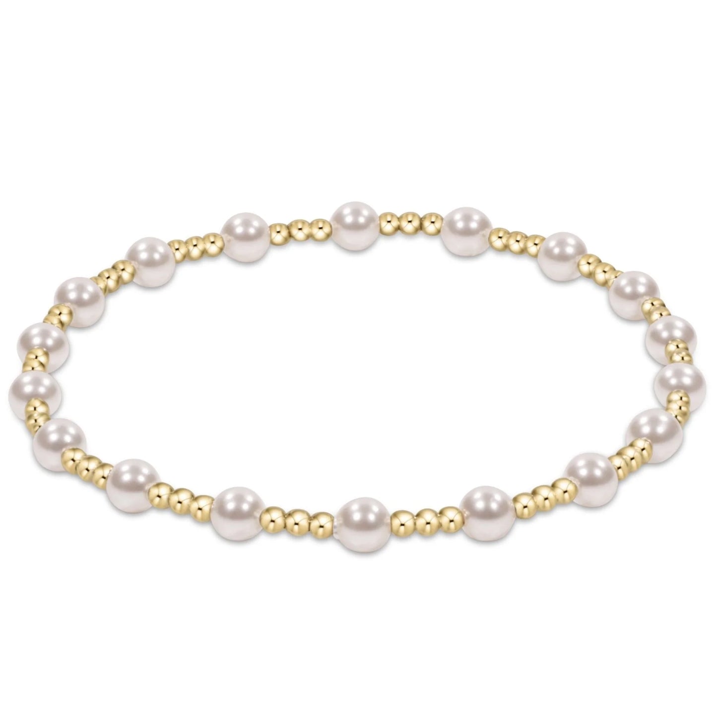 Classic Sincerity 4mm Bracelet Sterling -Pearl