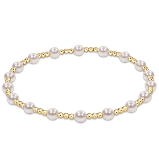Classic Sincerity 4mm Bracelet Sterling -Pearl