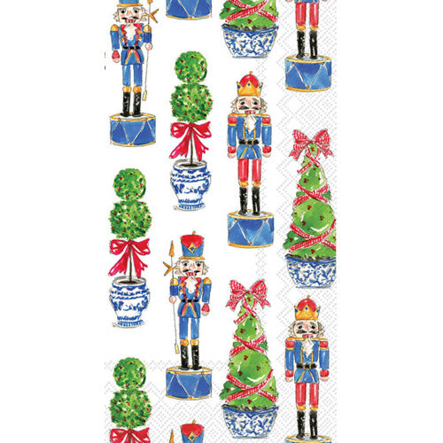 Nutcrackers and Topiary Guest Towel