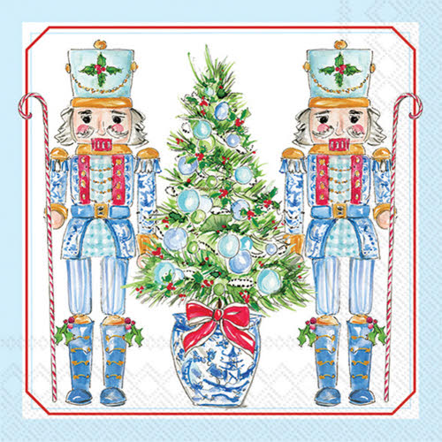 Blue Nutcrackers Luncheon Napkin
