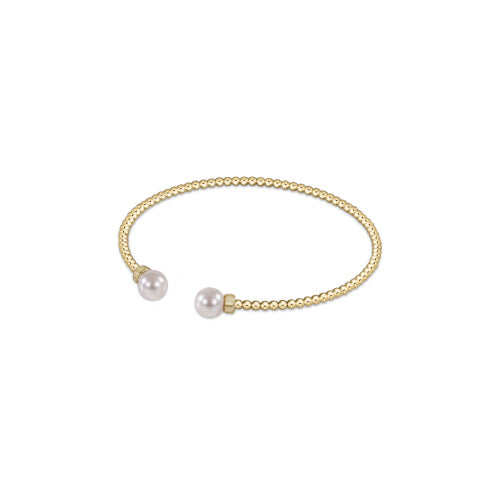 Classic Gold 2mm Bead Cuff - Gold