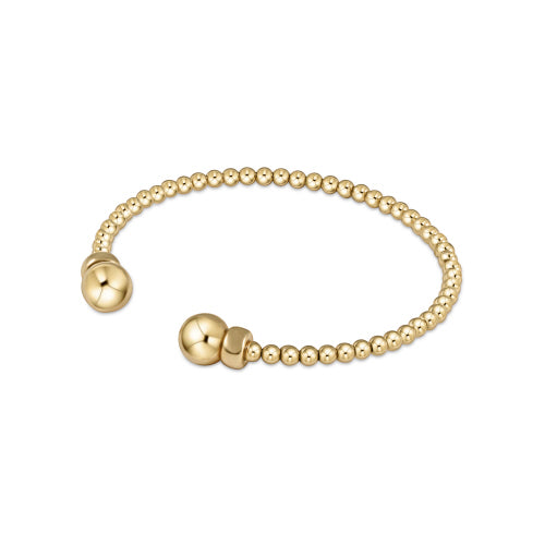 Classic Gold 3mm Bead Cuff - Gold