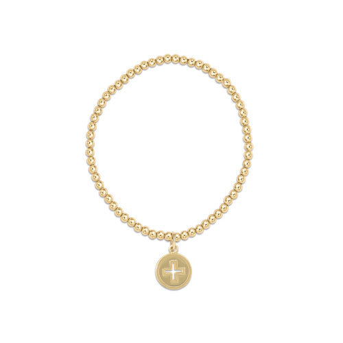 Classic Gold 3mm brac Sign Cros
