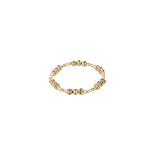 Dignity Joy Pattern 6 mm Bead Bracelet-Gold