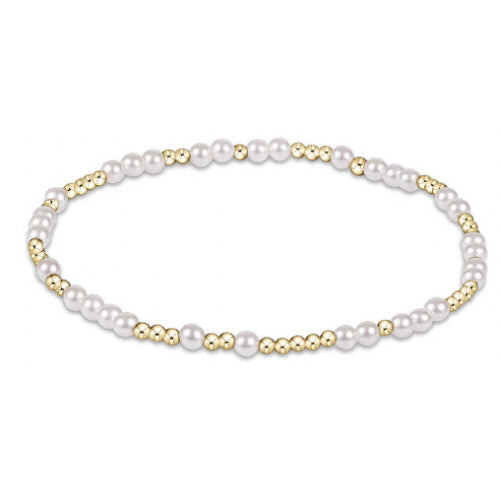 Hope Unwritten 3mm bead Bracelet Pearl