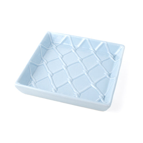 Textured Beverage Napkin Tray - Blue