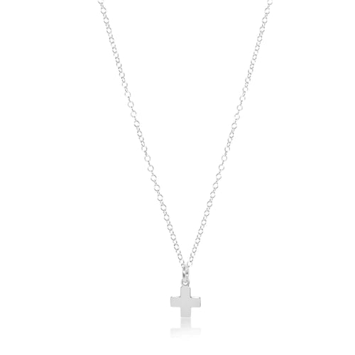 16" Sterling Neck-Signature Cross Small Sterling Charm