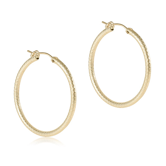 Round Gold 1.25" Hoop-Textu
