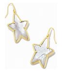 Ada Star Small Drop Earring Gold White