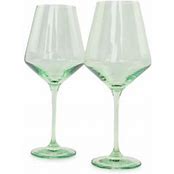 Stemware Wine Set/2-Mint Green