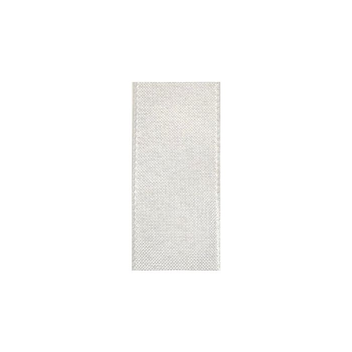 1.5" X 50yd Wired Denim Ribbon - White