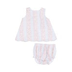 Ogee Floral Scallop Open-back Top And Bloomer