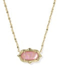 ELISA SCALLOP FRAME SHORT PENDANT NECKLACE