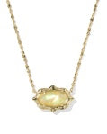 ELISA SCALLOP FRAME SHORT PENDANT NECKLACE
