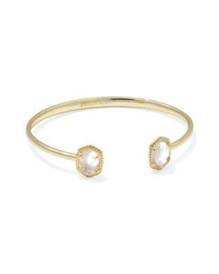 DAPHNE FRAME CUFF BRACELET GOLD IVORY MOTHER OF PEARL S/M