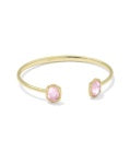 DAPHNE FRAME CUFF BRACELET GOLD LIGHT PINK MOTHER OF PEARL