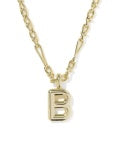 BUBBLE LETTER SHORT PENDANT NECKLACE GOLD