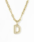 BUBBLE LETTER SHORT PENDANT NECKLACE GOLD
