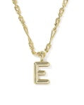 BUBBLE LETTER SHORT PENDANT NECKLACE GOLD
