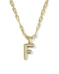 BUBBLE LETTER SHORT PENDANT NECKLACE GOLD