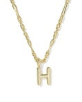 BUBBLE LETTER SHORT PENDANT NECKLACE GOLD
