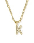 BUBBLE LETTER SHORT PENDANT NECKLACE GOLD