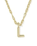 BUBBLE LETTER SHORT PENDANT NECKLACE GOLD