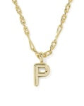 BUBBLE LETTER SHORT PENDANT NECKLACE GOLD