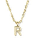 BUBBLE LETTER SHORT PENDANT NECKLACE GOLD