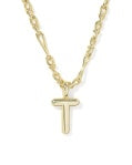 BUBBLE LETTER SHORT PENDANT NECKLACE GOLD