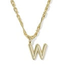 BUBBLE LETTER SHORT PENDANT NECKLACE GOLD