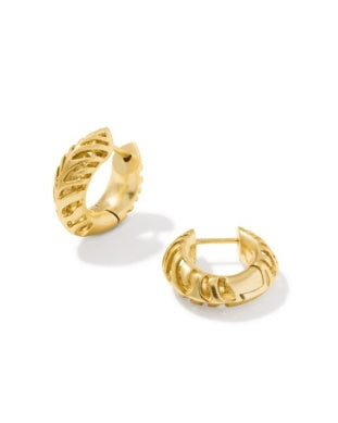 TIGER STRIPED MIKKI HUGGIE EARRINGS
